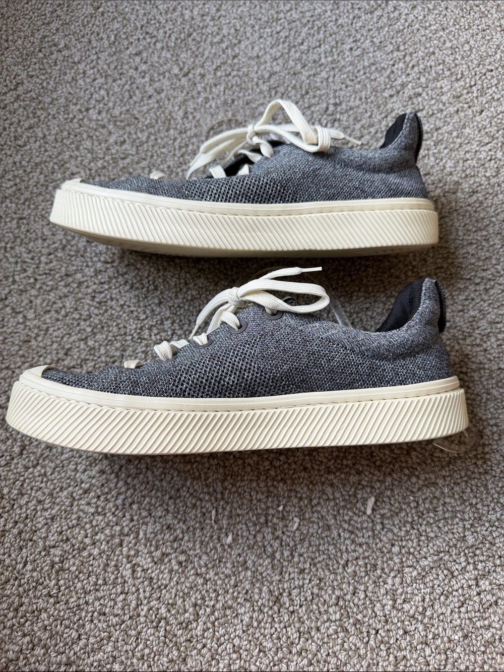 Cariuma Ibi Low Stone Knit Sneaker Grey Unisex Mens 8 Womens 9.5 - Picture 7 of 9